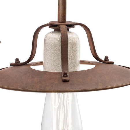 Lampadario-rustico-Ferroluce-Retrò-GRUNGE-C1436-E27-LED-metallo-ceramica-craquelè-saliscendi