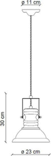 Lampadario-rustico-Ferroluce-Retrò-INDUSTRIAL-C1691-E27-LED-ceramica-sospensione
