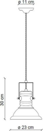Lampadario-rustico-Ferroluce-Retrò-INDUSTRIAL-C1691-E27-LED-ceramica-sospensione