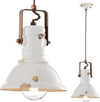 Lampadario-rustico-Ferroluce-Retrò-INDUSTRIAL-C1691-E27-LED-ceramica-sospensione