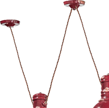 Lampadario-rustico-Ferroluce-Retrò-INDUSTRIAL-C1692-E27-LED-ceramica-sospensione