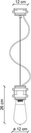 Lampadario-rustico-Ferroluce-Retrò-URBAN-C1520-E27-LED-treccia-ceramica-sospensione
