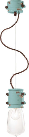 Lampadario-rustico-Ferroluce-Retrò-URBAN-C1520-E27-LED-treccia-ceramica-sospensione