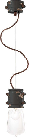 Lampadario-rustico-Ferroluce-Retrò-URBAN-C1520-E27-LED-treccia-ceramica-sospensione