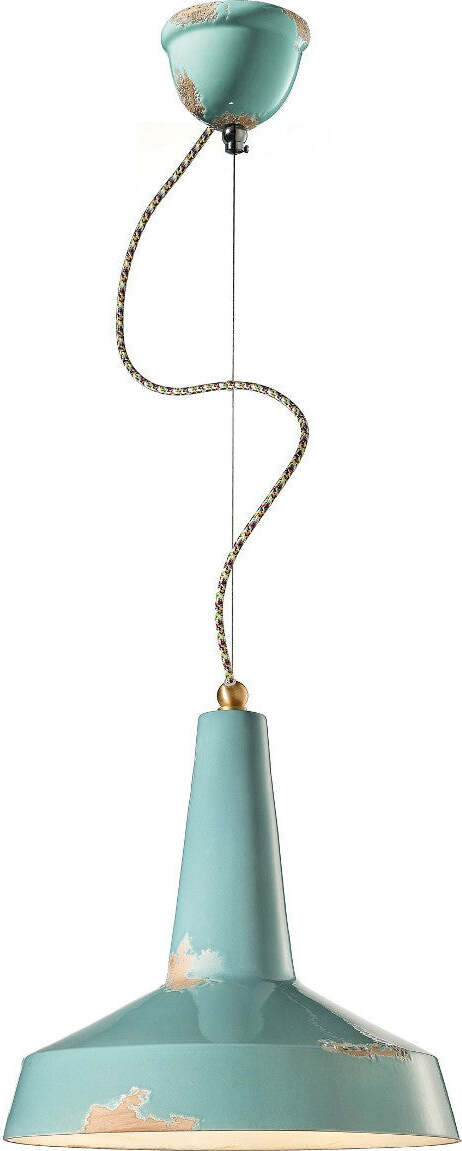 Lampadario-rustico-Ferroluce-Retrò-VINTAGE-C1417-E27-LED-ceramica-sospensione