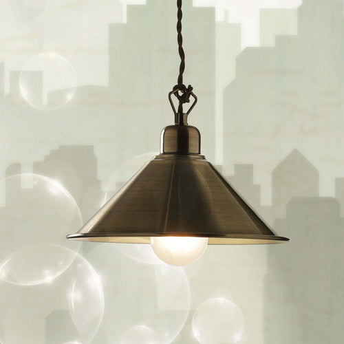 Lampadario-rustico-Illuminando-STREET-SP-LED-sospensione-metallo-brunito-calata-treccia-marrone-interni-E27