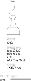 Lampadario-rustico-Toscot-TORINO-826G-E27-LED-34CM-ceramica-sospensione-cupola-artigianale-terracotta