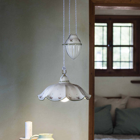 Lampadario-Saliscendi-Classico-Belluno-Ceramica-E-Ottone-Decorato-1-Luce-E27
