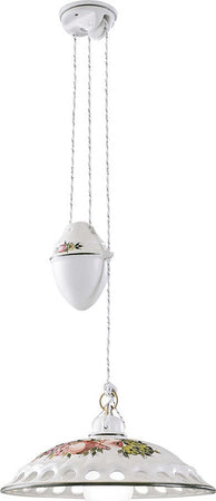 Lampadario-Saliscendi-Classico-Napoli-Ceramica-E-Ottone-Satinato-1-Luce-E27
