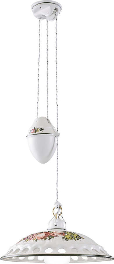 Lampadario-Saliscendi-Classico-Napoli-Ceramica-E-Ottone-Satinato-1-Luce-E27