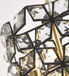 Lampadario-Shabby-Chic---Provenzale-Iris-Acciaio-Ottone-Vetro-2-Luci-E14