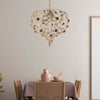 Lampadario-Shabby-Chic-Bella-Avorio-Oro-5-Luci-E27
