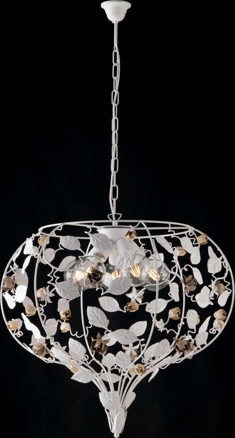 Lampadario-Shabby-Chic-Bella-Bianco-5-Luci-E27