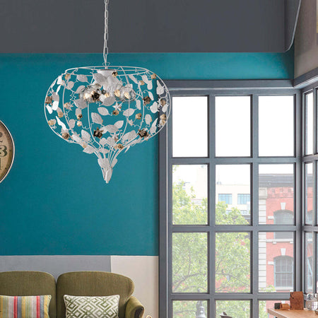 Lampadario-Shabby-Chic-Bella-Bianco-5-Luci-E27