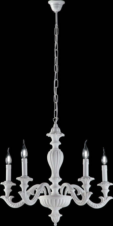 Lampadario-Shabby-Chic-Leonardo-Bianco-5-Luci-E14