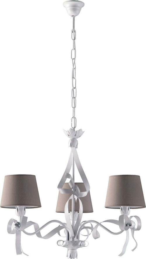 Lampadario-Shabby-Chic-Lucy-Bianco-3-Luci-Paralumi-Tortora