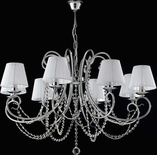 Lampadario-Shabby-Chic-Magda-Cromo-8-Luci-E14-Con-Paralume