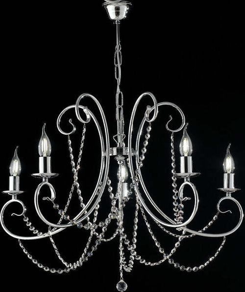 Lampadario-Shabby-Chic-Magda-Cromo-E-Cristallo-5-Luci-E14