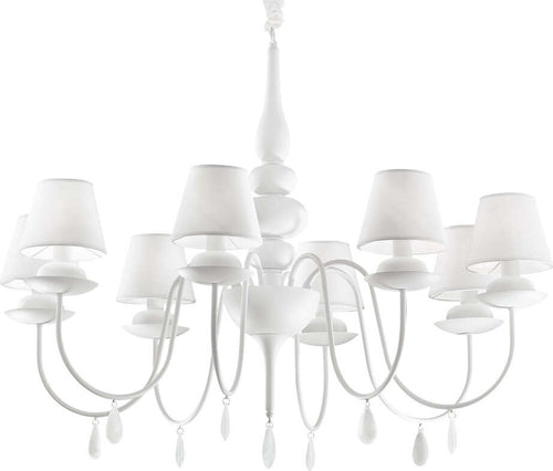 Lampadario-Shabby-Chic-Provenzale-Blanche-Metallo-Bianco-8-Luci-E14