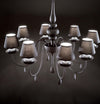 Lampadario-Shabby-Chic-Provenzale-Blanche-Metallo-Nero-8-Luci-E14