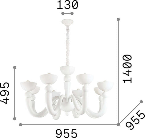 Lampadario-Shabby-Chic-Provenzale-Bon-Bon-Metallo-Bianco-8-Luci