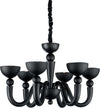 Lampadario-Shabby-Chic-Provenzale-Bon-Bon-Metallo-Nero-6-Luci