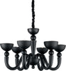 Lampadario-Shabby-Chic-Provenzale-Bon-Bon-Metallo-Nero-6-Luci