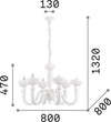 Lampadario-Shabby-Chic-Provenzale-Bon-Bon-Metallo-Nero-6-Luci