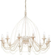 Lampadario-Shabby-Chic-Provenzale-Corte-Metallo-Bianco-12-Luci-E14