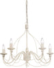 Lampadario-Shabby-Chic-Provenzale-Corte-Metallo-Bianco-5-Luci-E14