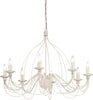 Lampadario-Shabby-Chic-Provenzale-Corte-Metallo-Bianco-8-Luci-E14