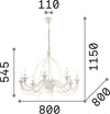 Lampadario-Shabby-Chic-Provenzale-Corte-Metallo-Bianco-8-Luci-E14