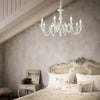 Lampadario-Shabby-Chic-Provenzale-Justine-Metallo-Bianco-6-Luci-E14
