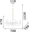 Lampadario-Shabby-Chic-Provenzale-Justine-Metallo-Bianco-6-Luci-E14