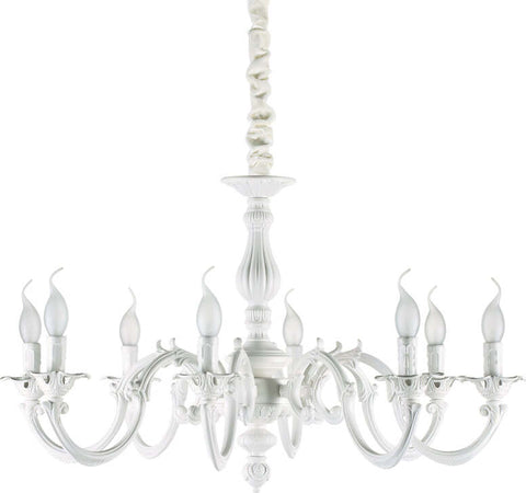 Lampadario-Shabby-Chic-Provenzale-Justine-Metallo-Bianco-8-Luci-E14