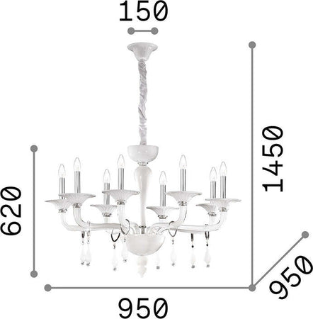 Lampadario-Shabby-Chic-Provenzale-Miramare-Vetro-Bianco-8-Luci-E14
