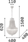 Lampadario-Shabby-Chic-Provenzale-Monet-Legno-Bianco-5-Luci-E14