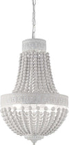 Lampadario-Shabby-Chic-Provenzale-Monet-Legno-Bianco-6-Luci-E14