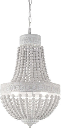 Lampadario-Shabby-Chic-Provenzale-Monet-Legno-Bianco-6-Luci-E14