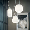 Lampadario-Shabby-Chic-Provenzale-Origami-Vetro-Bianco-3-Luci-E27