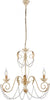 Lampadario-Shabby-Damasco-3-Luci-Ferro-Battuto-Avorio-E-Oro-Con-Cristalli