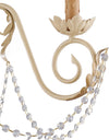 Lampadario-Shabby-Damasco-3-Luci-Ferro-Battuto-Avorio-E-Oro-Con-Cristalli