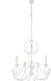 Lampadario-Shabby-Damasco-3-Luci-Ferro-Battuto-Bianco-E-Cristalli