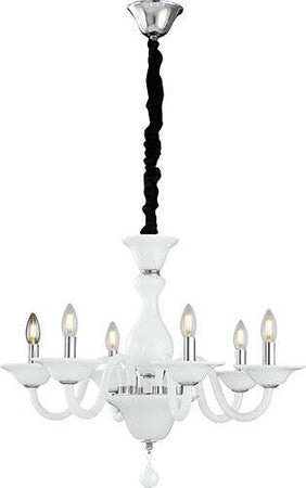 Lampadario Soffio Bianco 6Xe14 66X50Cm Illuminazione/Illuminazione per interni/Lampadari lampade a sospensione e plafoniere/Lampadari Led Mall Home - Napoli, Commerciovirtuoso.it