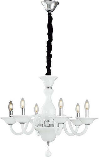 Lampadario Soffio Bianco 6Xe14 66X50Cm Illuminazione/Illuminazione per interni/Lampadari lampade a sospensione e plafoniere/Lampadari Led Mall Home - Napoli, Commerciovirtuoso.it