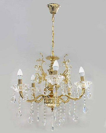 Lampadario Soffitto 5 Bracci A Sospensione Con Catena Gocce Pendenti Lampada A12 Casa, arredamento e bricolage > Illuminazione da interno > Lampadari Trade Shop italia - Napoli, Commerciovirtuoso.it