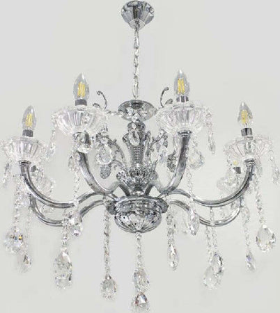 Lampadario Soffitto 6 Bracci Sospensione Plafoniera Sfere Cristalli Pendenti A18 Illuminazione/Illuminazione per interni/Lampadari lampade a sospensione e plafoniere/Lampadari Trade Shop italia - Napoli, Commerciovirtuoso.it
