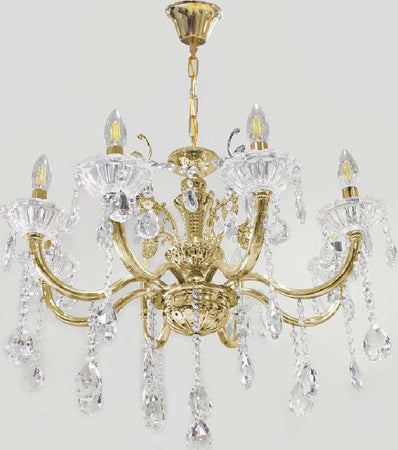 Lampadario Soffitto 8 Bracci Attacco E14 Pendenti Acrilico Oro Argento A19 Casa, arredamento e bricolage > Illuminazione da interno > Lampadari Trade Shop italia - Napoli, Commerciovirtuoso.it