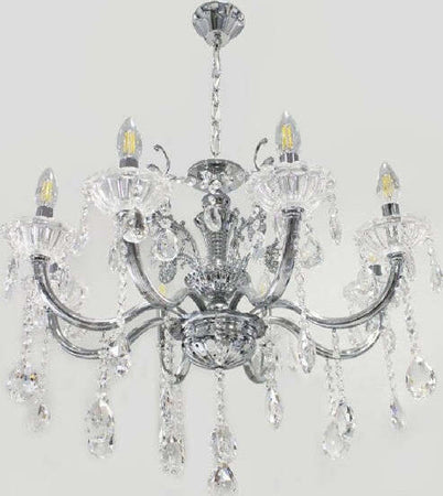 Lampadario Soffitto 8 Bracci Attacco E14 Pendenti Acrilico Oro Argento A19 Illuminazione/Illuminazione per interni/Lampadari lampade a sospensione e plafoniere/Lampadari Trade Shop italia - Napoli, Commerciovirtuoso.it