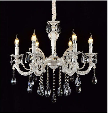 Lampadario Soffitto Classico 6 Bracci Attacco E14 Vetro Effetto Cristallo A01-6 Casa, arredamento e bricolage > Illuminazione da interno > Lampadari Trade Shop italia - Napoli, Commerciovirtuoso.it